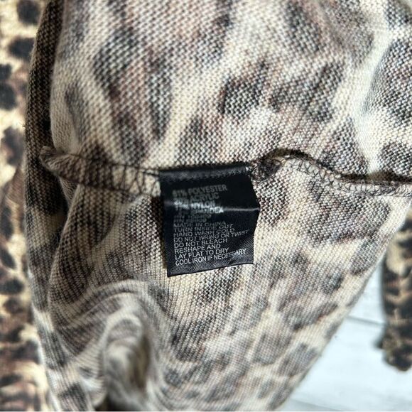 Cremieux Dillards Leopard Animal Print Poly Acrylic Spandex Sheath Knit Dress S - Picture 8 of 8